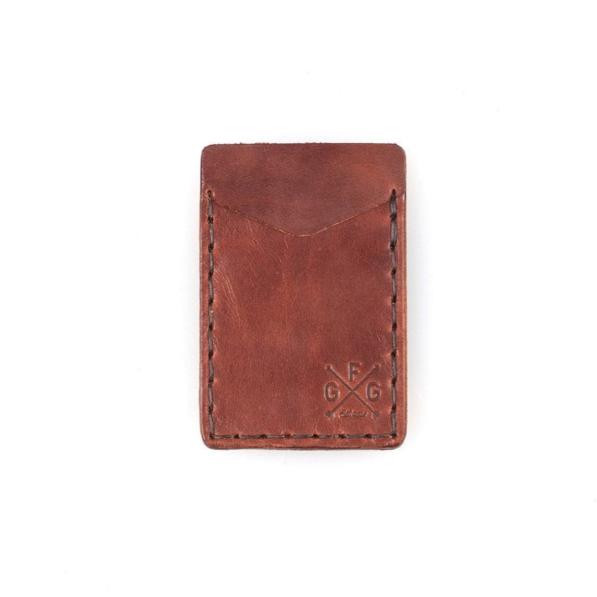 SLIM LEATHER CARD WALLET WITH MAGNETIC MONEY CLIP