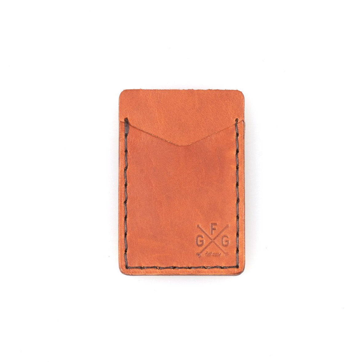 SLIM LEATHER CARD WALLET WITH MAGNETIC MONEY CLIP