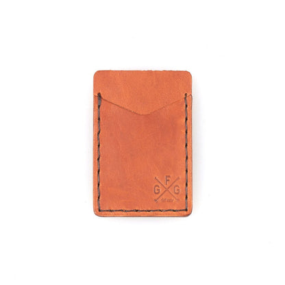 SLIM LEATHER CARD WALLET WITH MAGNETIC MONEY CLIP