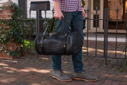 WILLIAM LEATHER WEEKENDER DUFFLE BAG - IN STOCK