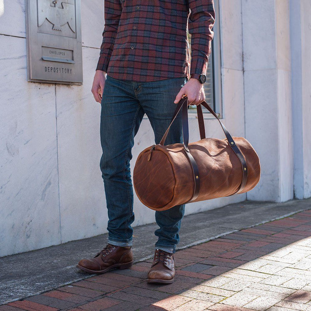WILLIAM LEATHER WEEKENDER DUFFLE BAG