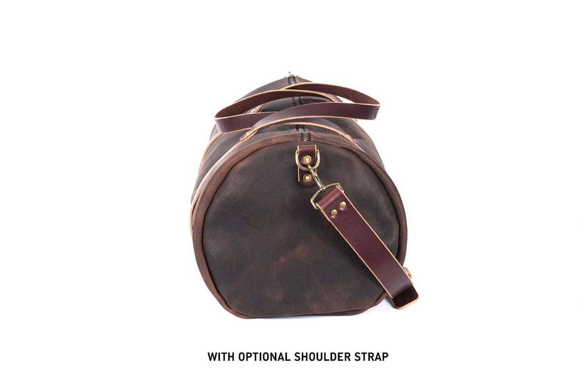 WILLIAM LEATHER WEEKENDER DUFFLE BAG - IN STOCK